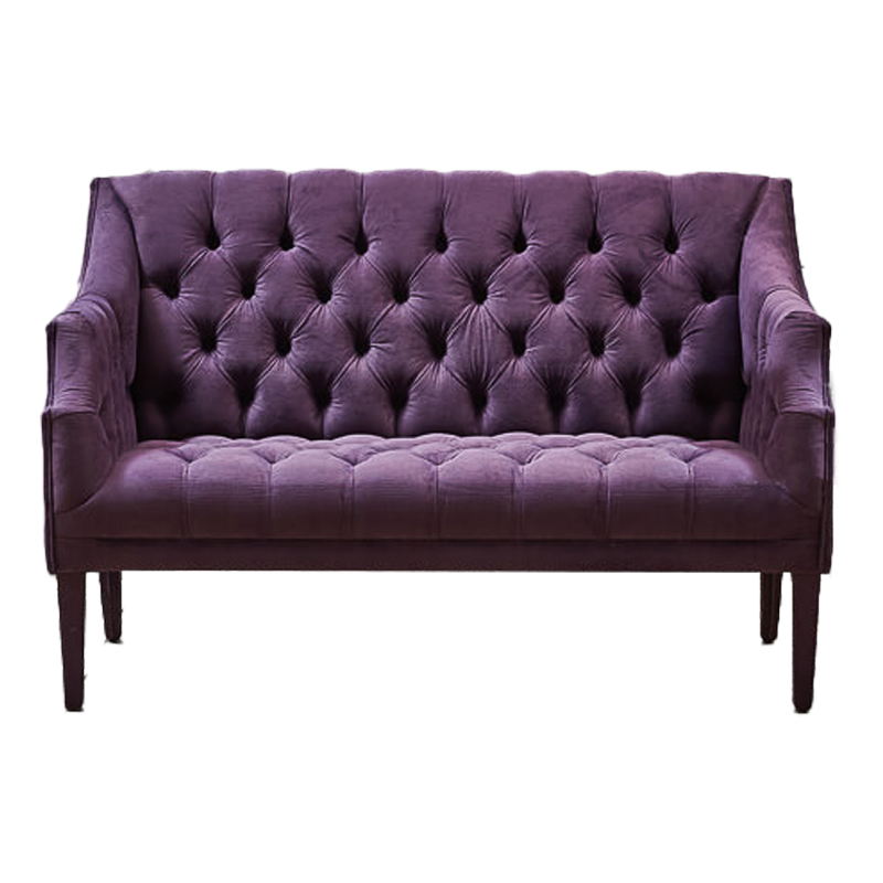 Диван Morton Capitone Sofa лиловый лен Коричневый Лиловый в Нижнем Новгороде | Loft Concept 