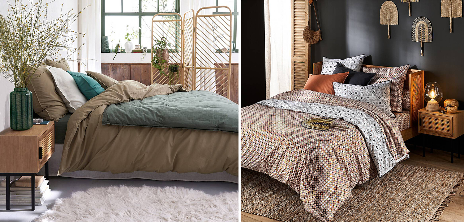 Тумба из дуба с фасадом из ротанга Inge Rattan Wicker Curbstone - фото №1