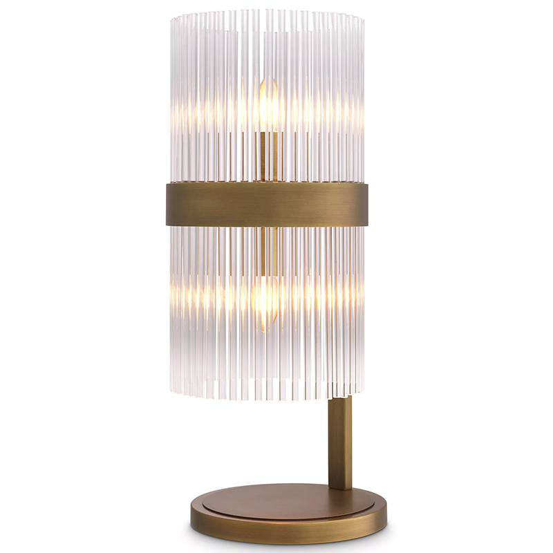 Настольная лампа Eichholtz Table Lamp Carnero Прозрачное Стекло Латунь в Нижнем Новгороде | Loft Concept 