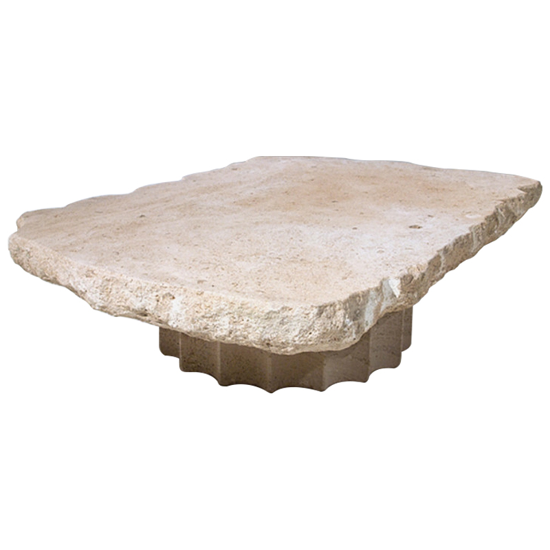 Кофейный стол Travertine Column Coffee Table Бежевый Песочный в Нижнем Новгороде | Loft Concept 