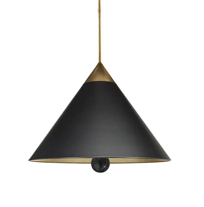 Подвесной светильник Cleo Pendant Brass & Black Черный Латунь в Нижнем Новгороде | Loft Concept 