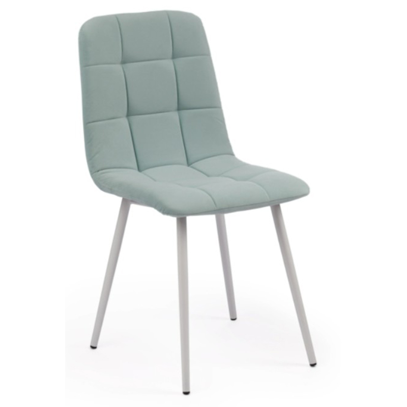 Стул Nancy Velour Light Blue Chair Светло-голубой Черный в Нижнем Новгороде | Loft Concept 