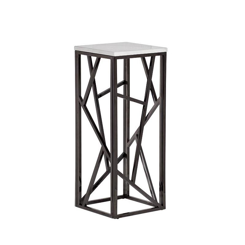 Подставка Serene Furnishing Dark Chrome Marble Top stand Хром Белый в Нижнем Новгороде | Loft Concept 