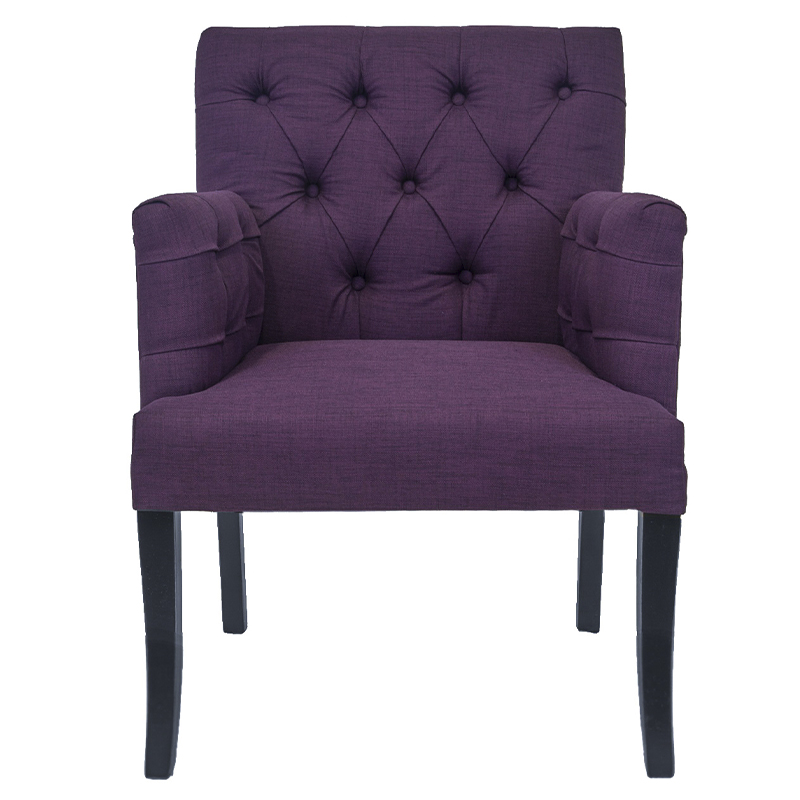 Кресло Addison Chic Armchair purple flax Фиолетовый Черный в Нижнем Новгороде | Loft Concept 