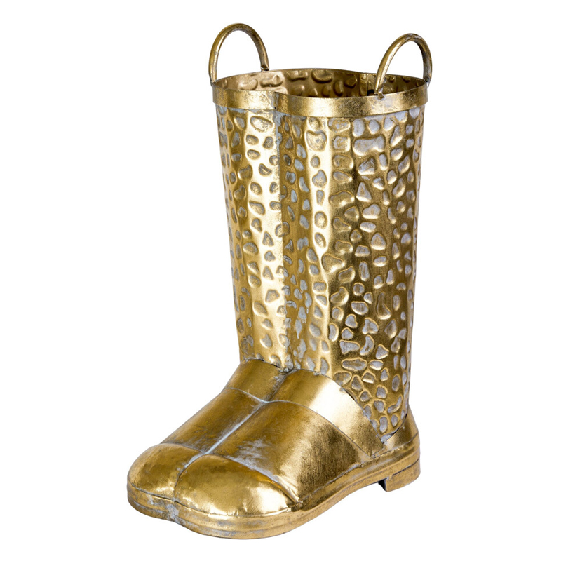 Ваза в форме сапог с рельефной текстурой и ручками Vase Boot Винтажное Темное Золото Ваза в форме сапог с рельефной текстурой и ручками Vase Boot Винтажное Темное Золото в Нижнем Новгороде | Loft Concept