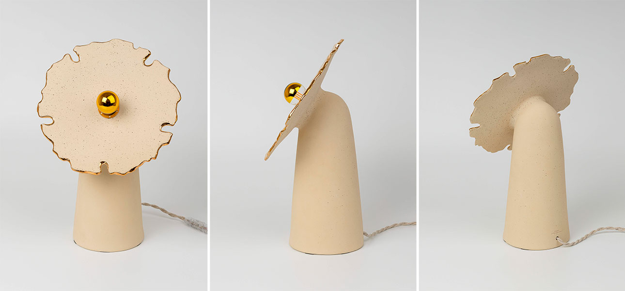 Настольные лампы FLOW gold - фото