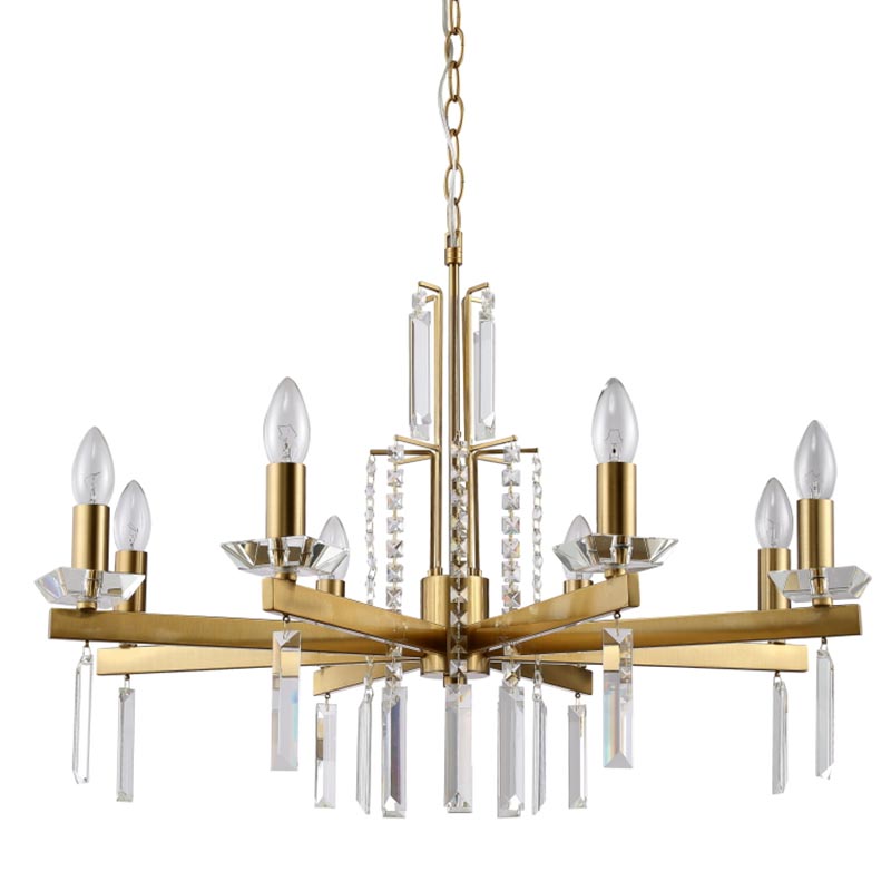 Люстра Vivien Crystal Brass Chandelier 8 Латунь Серый в Нижнем Новгороде | Loft Concept 