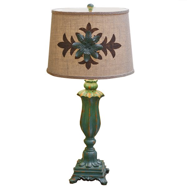 Настольная лампа Cross Ornament Provence table lamp Малахит (зеленый) Бежево-серый в Нижнем Новгороде | Loft Concept 