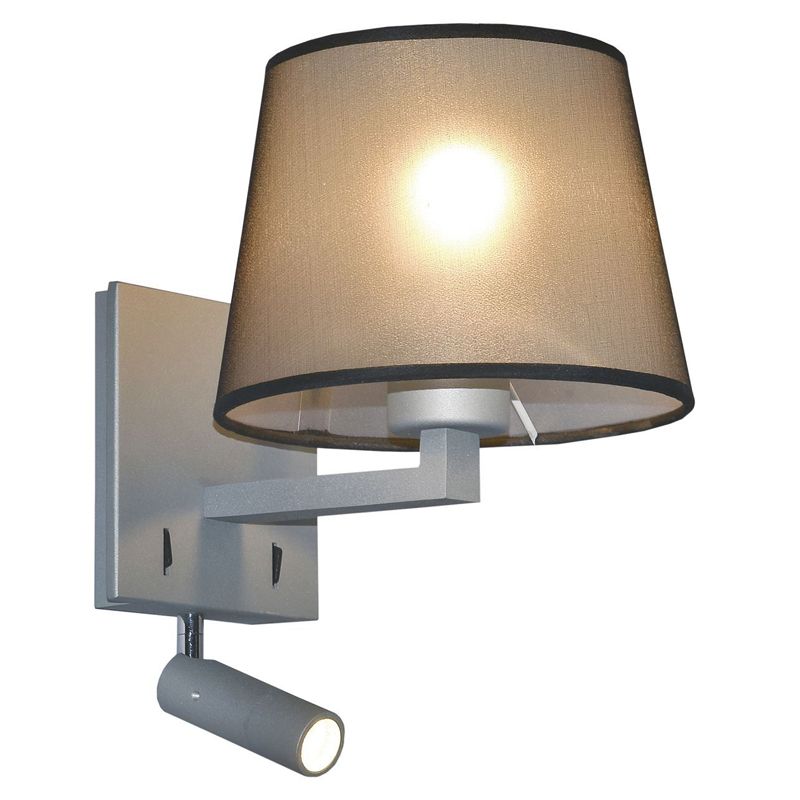 Бра с абажуром и поворотным спотом Trumpet Lamp Grey Серый в Нижнем Новгороде | Loft Concept 