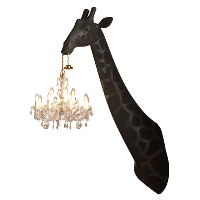 Бра черный жираф Black Giraffe Wall Lamp Sconce Chandalier Черный в Нижнем Новгороде | Loft Concept 