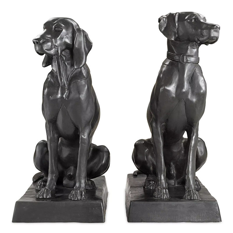 Комплект из двух декоративных статуэток Eichholtz Dogs Pointer & Hound set of 2 Темная бронза в Нижнем Новгороде | Loft Concept 