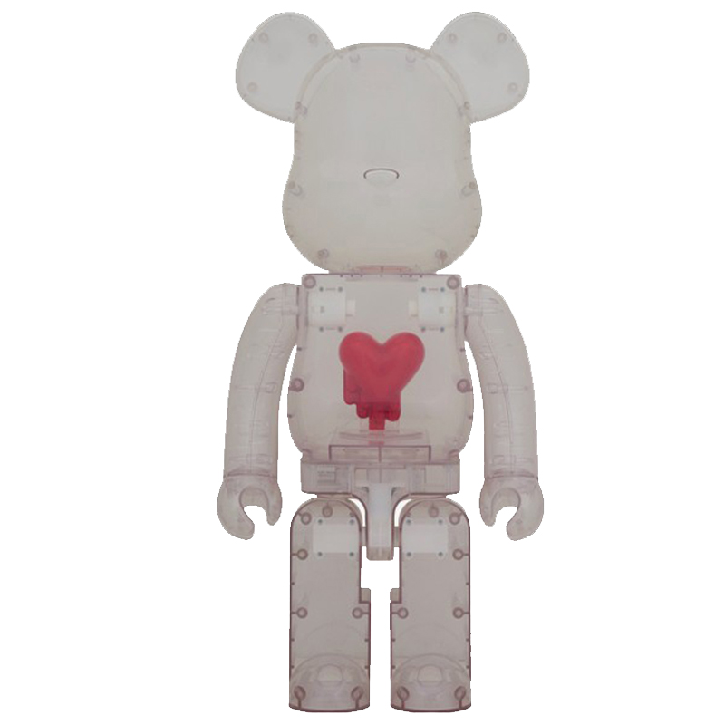 Статуэтка Bearbrick Red Heart Прозрачный (Transparent) Красный в Нижнем Новгороде | Loft Concept 