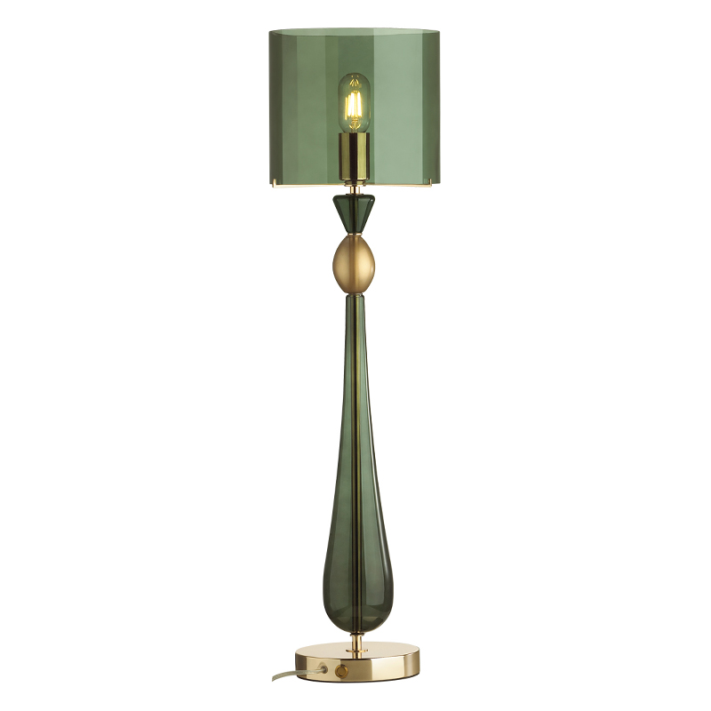 Настольная лампа Roser Green Table Lamp Зеленый Золотой в Нижнем Новгороде | Loft Concept 