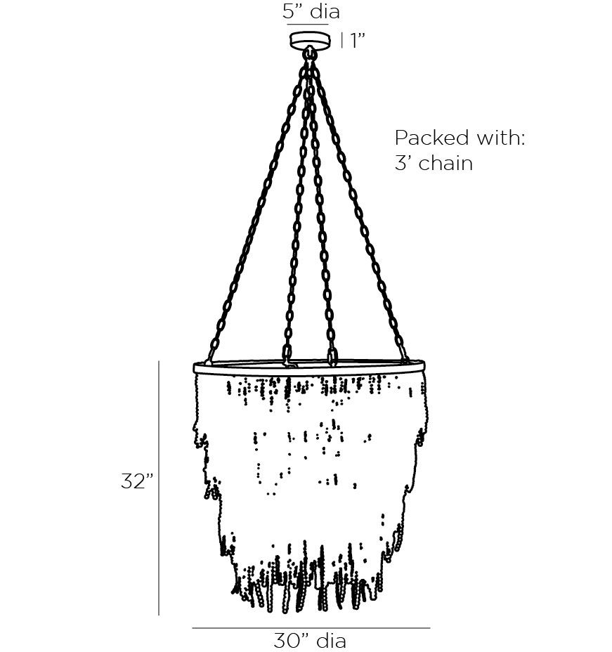 Люстра Амбре деревянные бусы LIZZY CHANDELIER в Нижнем Новгороде