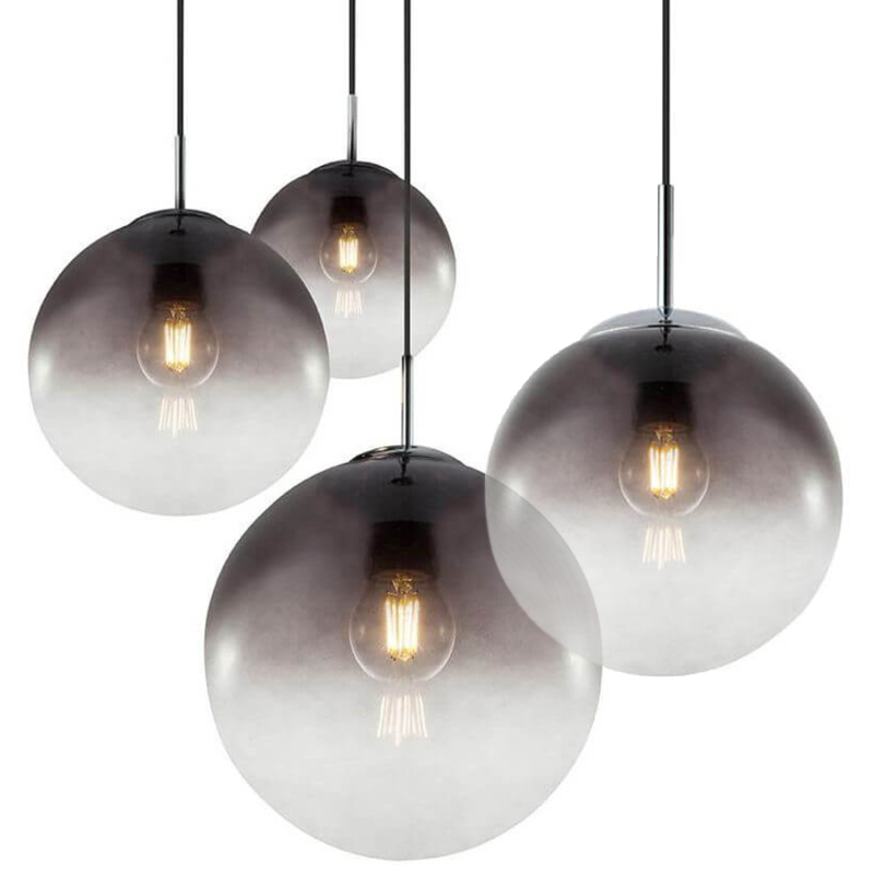 Светильник Ball Sunrise Pendant lamp smok 1 плафон Стекло Смок Хром в Нижнем Новгороде | Loft Concept 