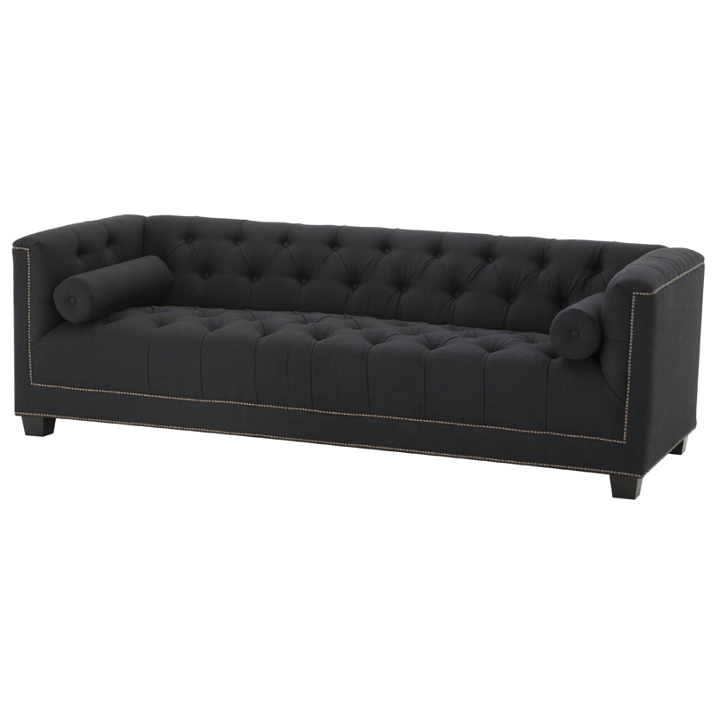 Диван Eichholtz Sofa Paolo black Черный Коричневый в Нижнем Новгороде | Loft Concept 