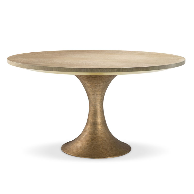 Обеденный стол Eichholtz DINING TABLE MELCHIOR ROUND brass Латунь в Нижнем Новгороде | Loft Concept 