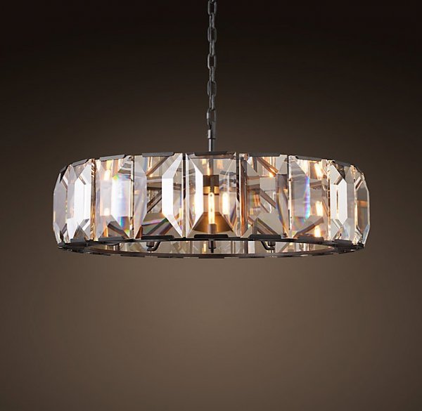 Люстра RH Harlow Crystal Round Chandelier 10 Черный в Нижнем Новгороде | Loft Concept 