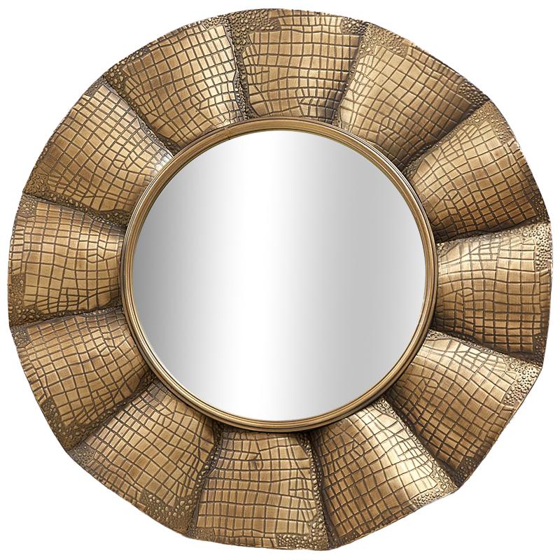 Круглое зеркало Aguirre Round Brass Mirror Латунь Зеркало в Нижнем Новгороде | Loft Concept 