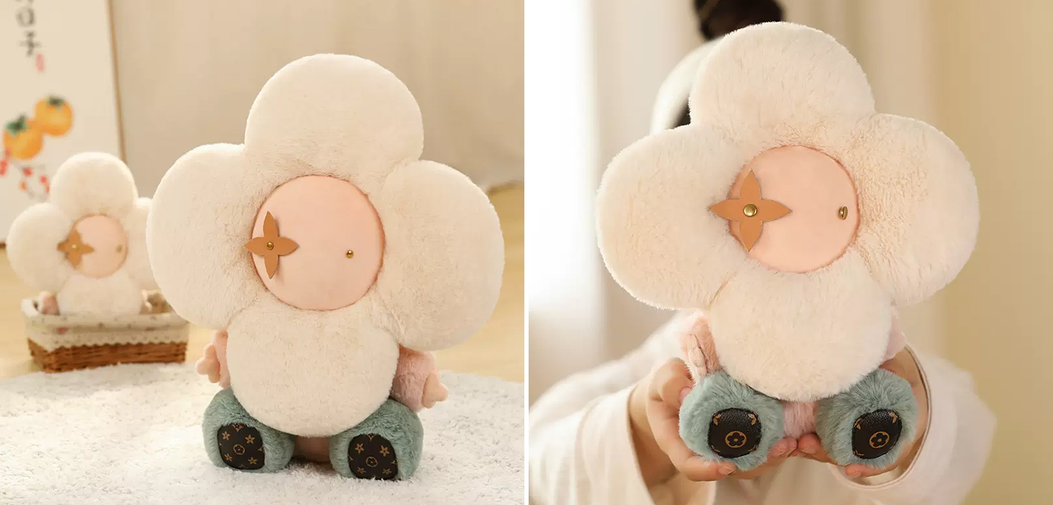 Декоративная подушка стиль Louis Vuitton Doudou Vivienne Flower Toy - фото