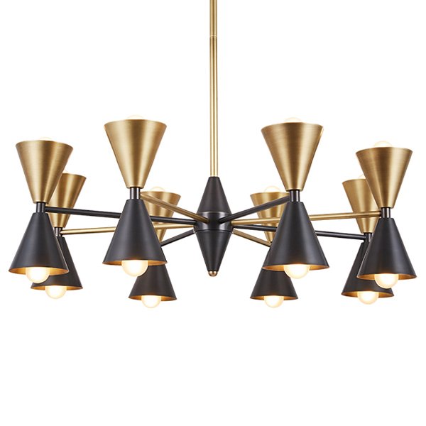 Люстра CAIRO CHANDELIER BLACK AND GOLD Золотой Черный в Нижнем Новгороде | Loft Concept 