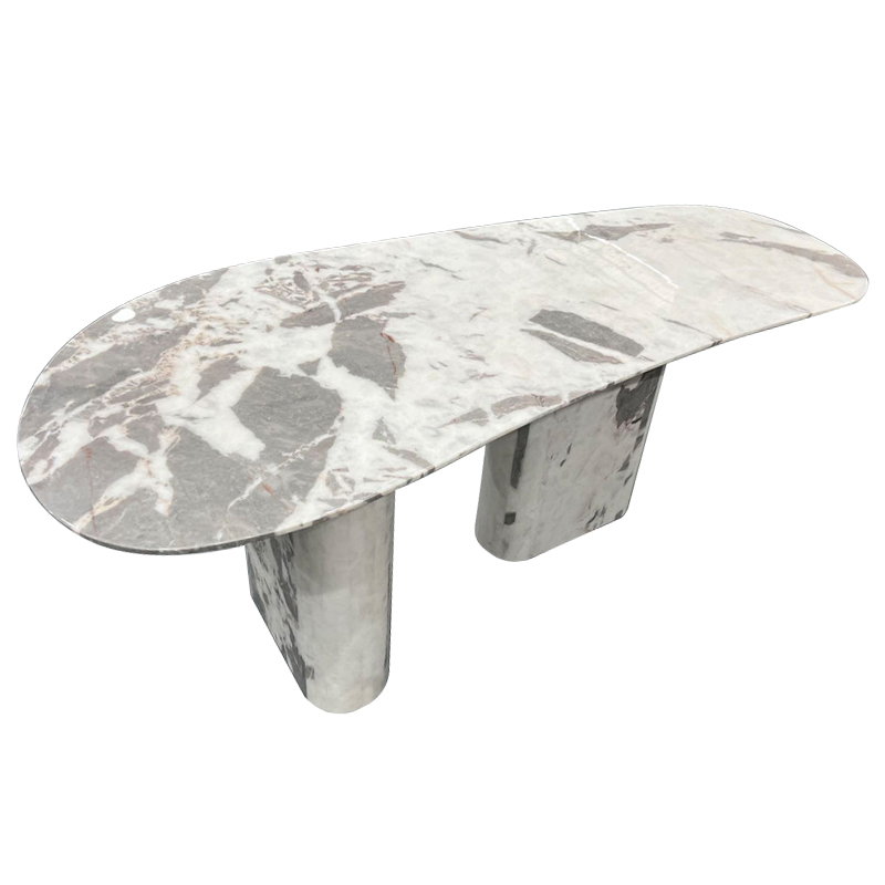 Обеденный стол Ernest Grey Marble Dining Table Серый в Нижнем Новгороде | Loft Concept 