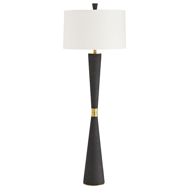 Торшер Arteriors GROM FLOOR LAMP Золотой Белый Черный в Нижнем Новгороде | Loft Concept 