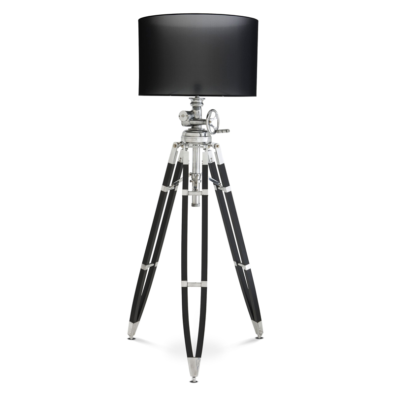 Торшер Eichholtz Floor Lamp Royal Marine Black Черный Алюминий в Нижнем Новгороде | Loft Concept 