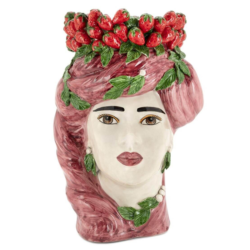 Ваза VASE STRAWBERRIES HEAD LADY BIG Red Бургундский красный в Нижнем Новгороде | Loft Concept 