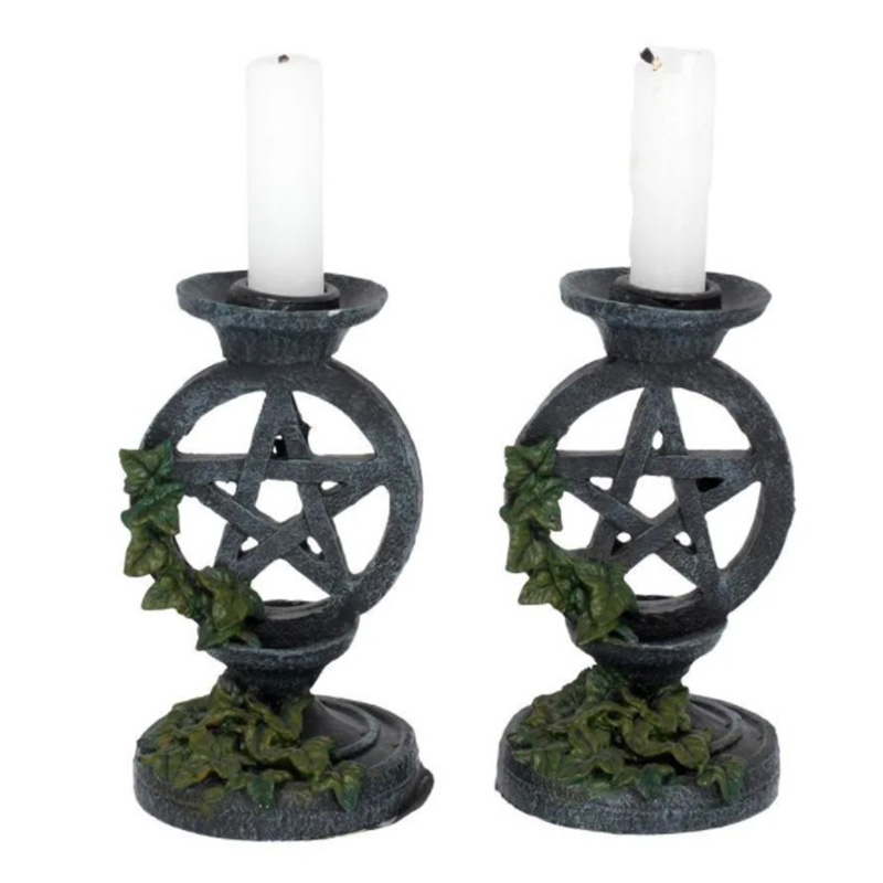 Набор из 2-х подсвечников Pentagram Candlestick Серый в Нижнем Новгороде | Loft Concept 