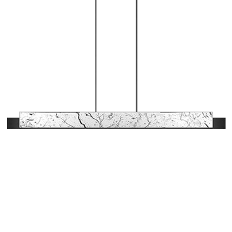 Люстра Leonce Marble Linear Chandelier White Черный Белый Мрамор Bianco в Нижнем Новгороде | Loft Concept 