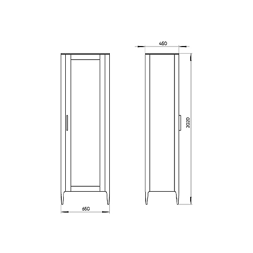 Витрина молочного цвета со стеклянной дверью с 4-мя полками и 2-мя ящиками Type  в Нижнем Новгороде