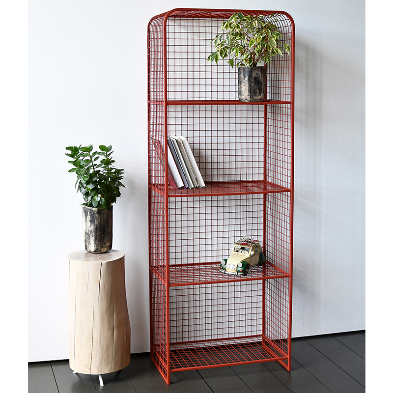 Стеллаж Weir Industrial Metal Rust Rack Красный в Нижнем Новгороде | Loft Concept 