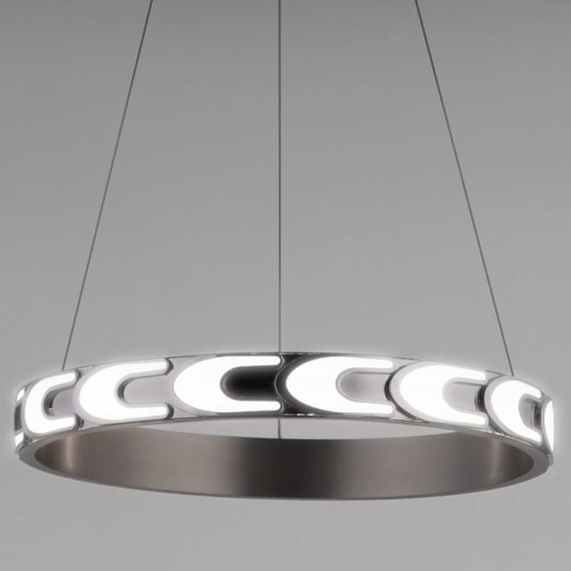 Люстра Maoris Ring Horizontal Chandelier D45 Никель Сатин в Нижнем Новгороде | Loft Concept 