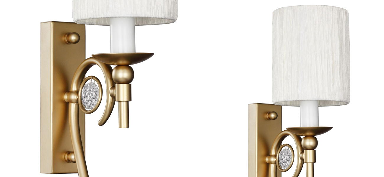 Ажурное бра с тканевым плафоном Montpellier - фото