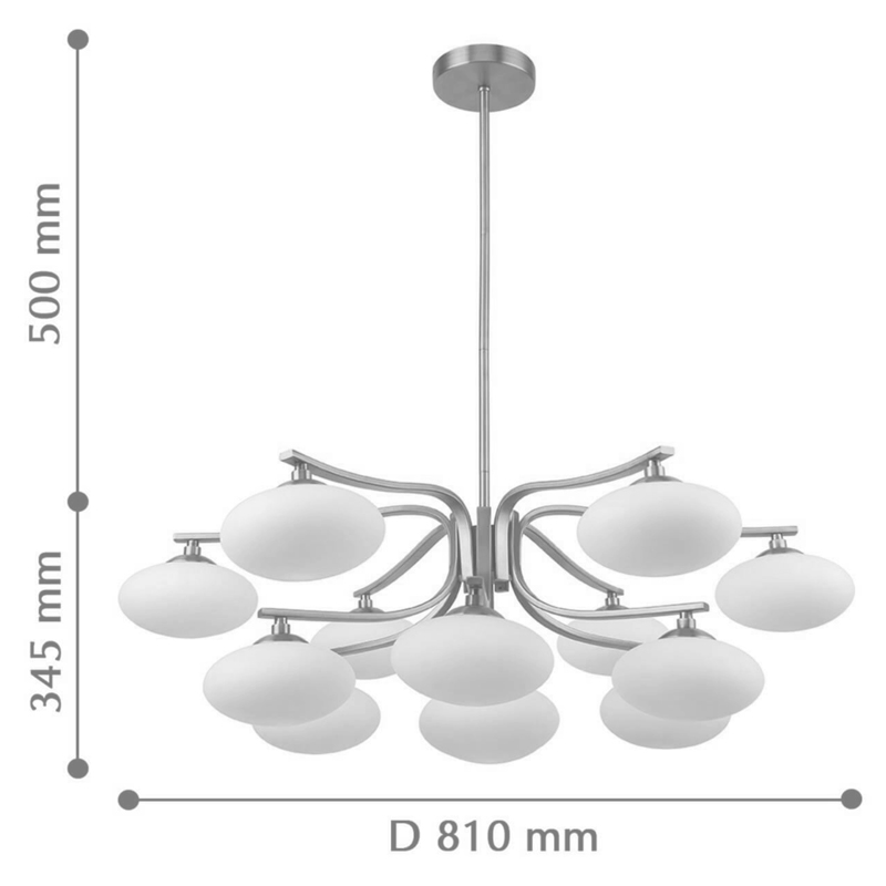 Oval Balls Mushrooms Chandelier 13 Brass в Нижнем Новгороде