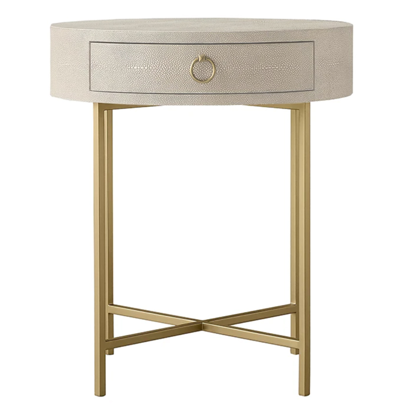 Gaston Stingray Round Ivory Side Table Приставной стол скат Золотой ivory ( слоновая кость ) в Нижнем Новгороде | Loft Concept 