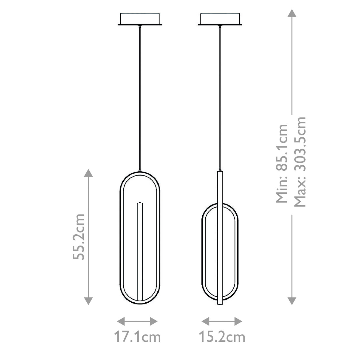 Подвесной светильник золотого цвета с двумя вытянутыми овальными рамками в форме скрепки Eurofase в Нижнем Новгороде