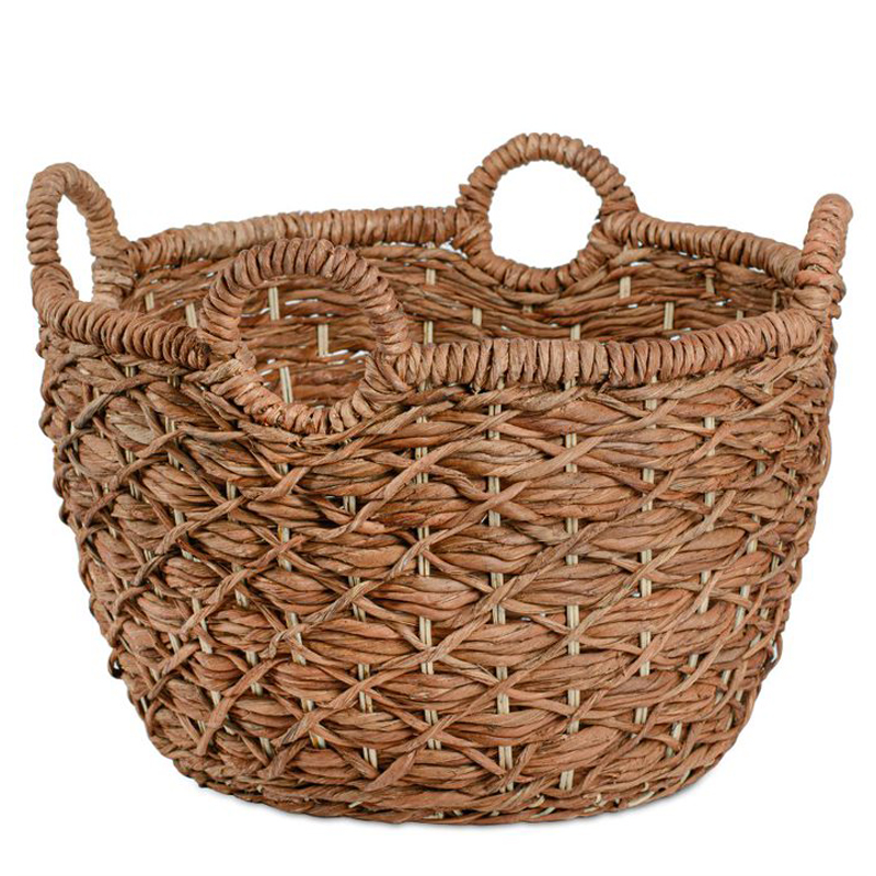 Корзина плетеная Wicker basket 4 handles Коричневый в Нижнем Новгороде | Loft Concept 