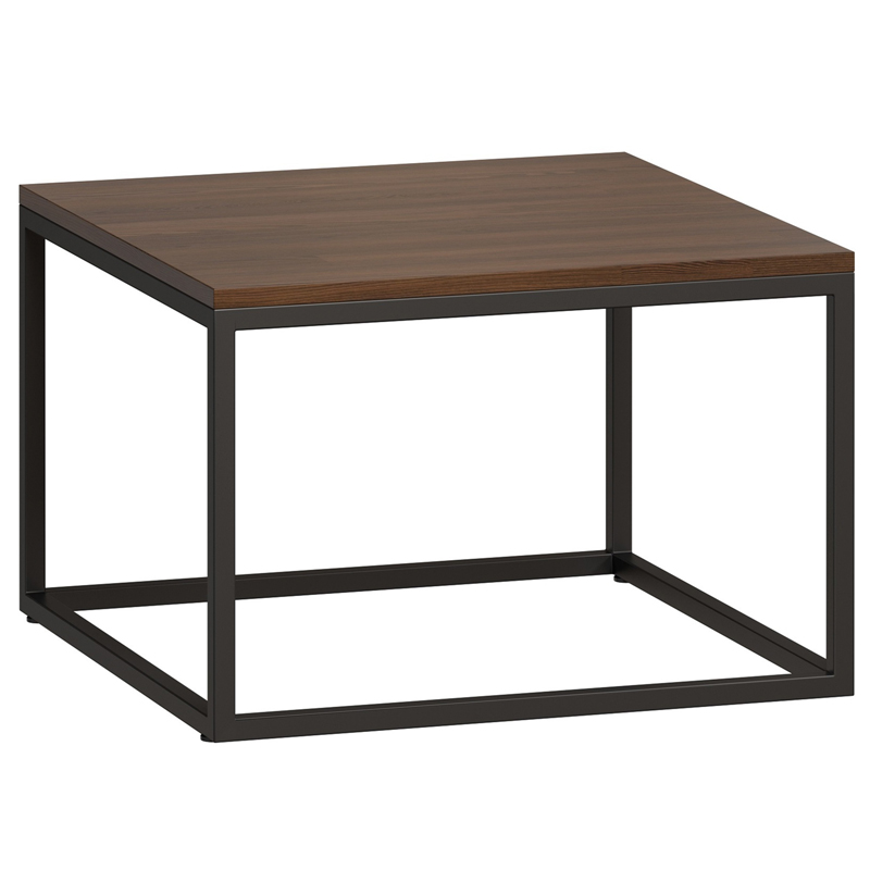 Кофейный стол Industrial Oak Philomel Coffee Table square Коричневый Черный в Нижнем Новгороде | Loft Concept 