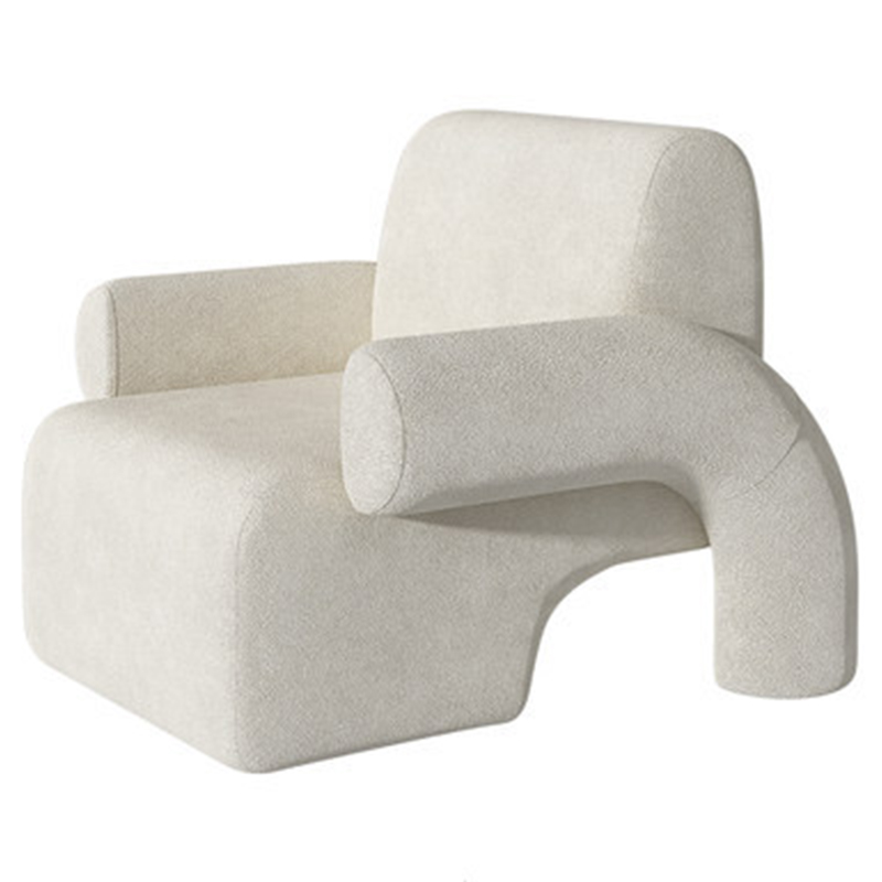 Кресло Odom White Boucle Armchair Белый в Нижнем Новгороде | Loft Concept 