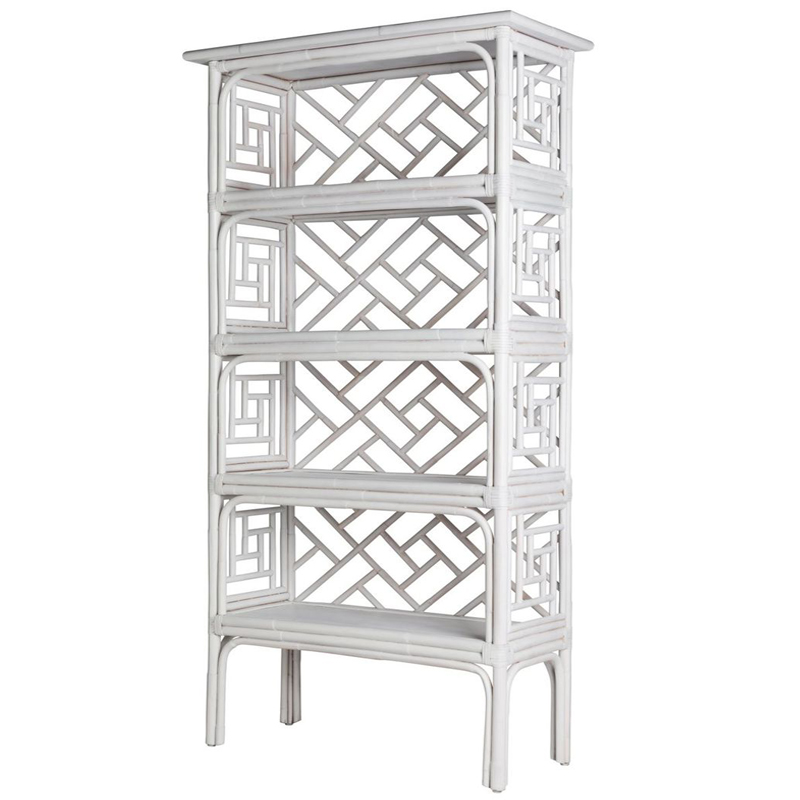 Стеллаж Белый Bamboo Chippendale Etagere White Белый в Нижнем Новгороде | Loft Concept 