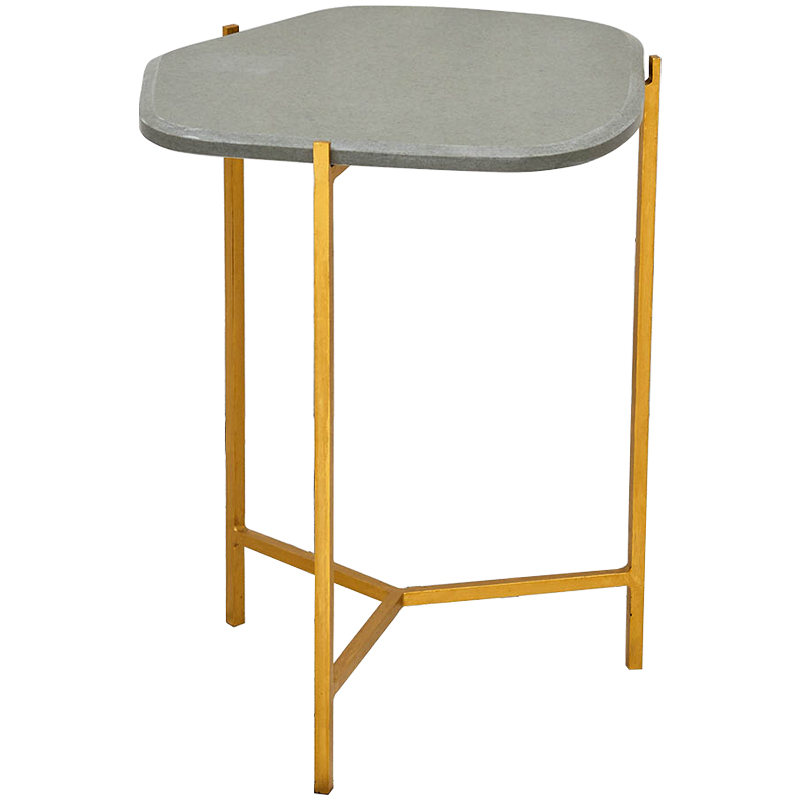 Приставной стол с серой каменной столешницей Tuan Side Table Grey Золотой Серый в Нижнем Новгороде | Loft Concept 