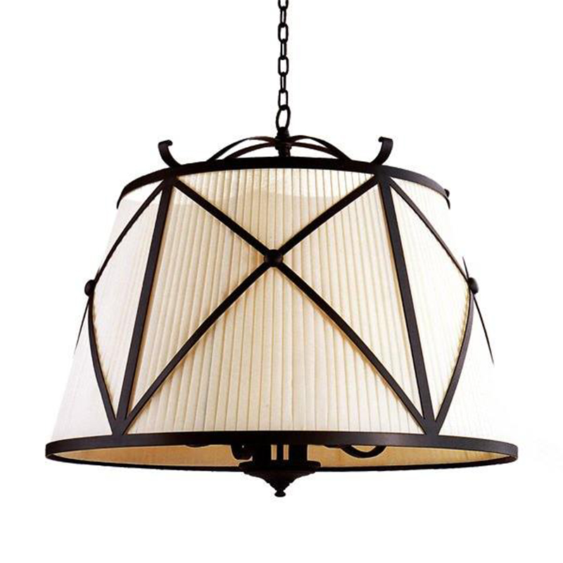 Люстра абажур Provence Lampshade Light Brown Chandelier Коричневый винтаж Бежевый в Нижнем Новгороде | Loft Concept 