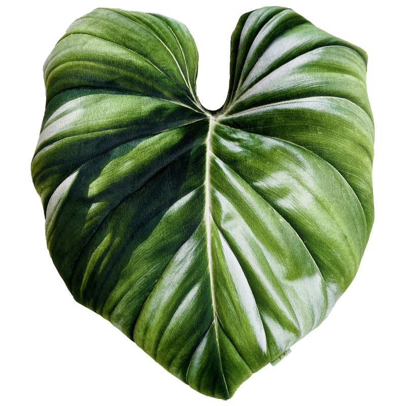 Декоративная подушка Botanical Cushion Philodendron Зеленый в Нижнем Новгороде | Loft Concept 