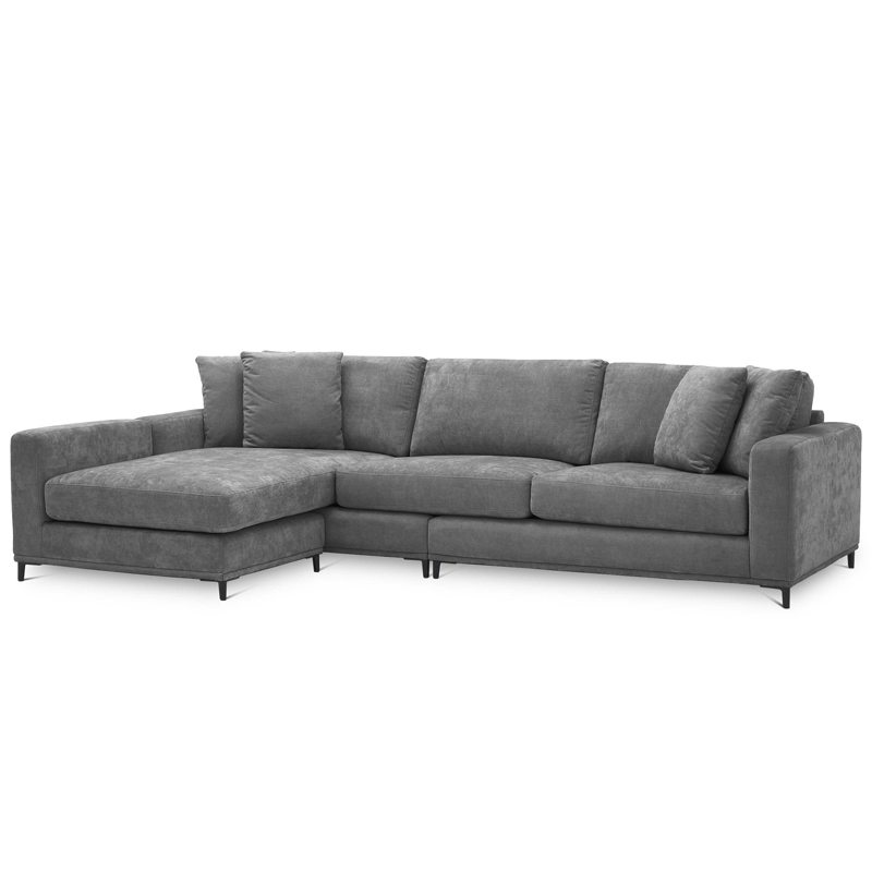 Диван Eichholtz Sofa Feraud Lounge grey Серый Черный в Нижнем Новгороде | Loft Concept 