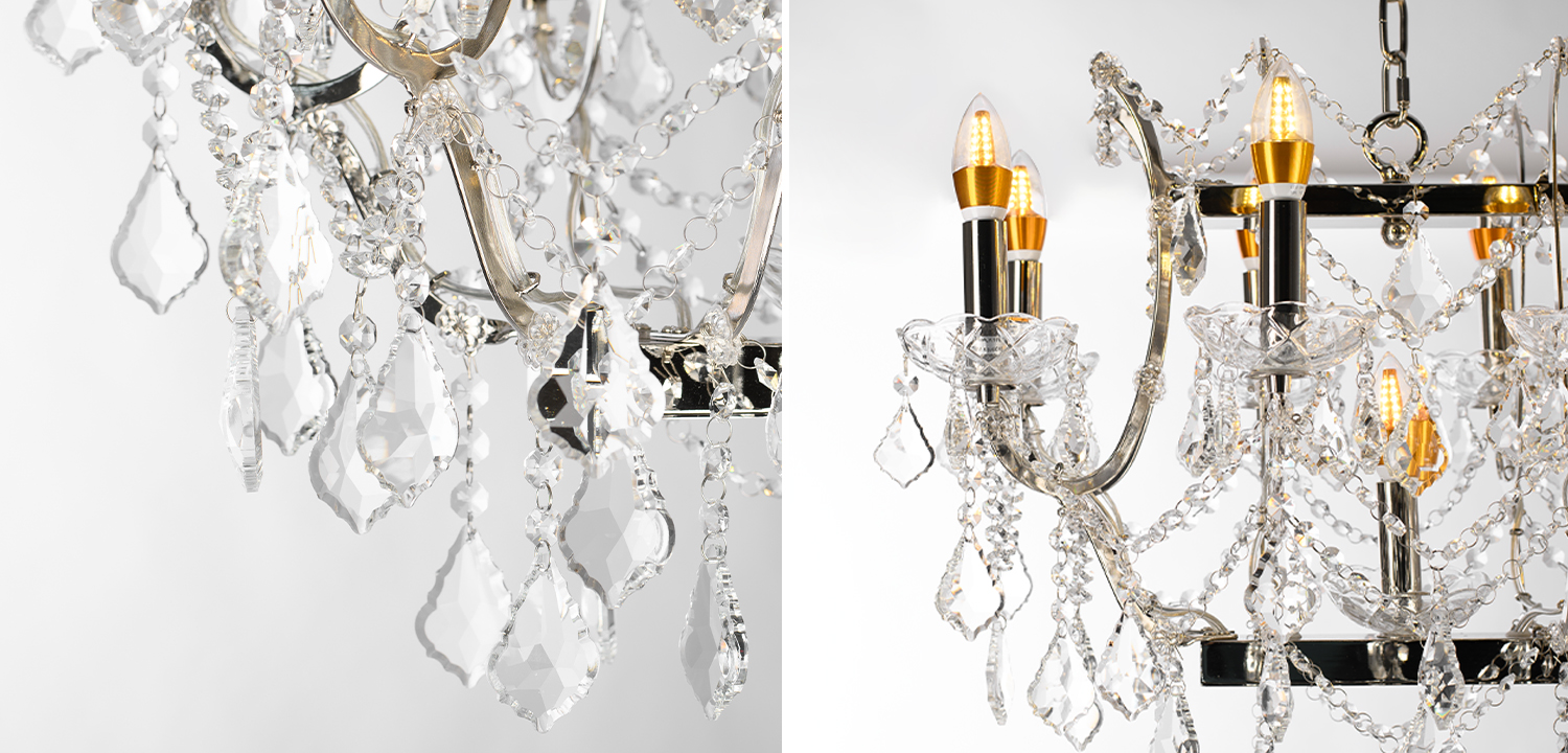 Люстра 19TH C. ROCOCO IRON & CLEAR CRYSTAL Rectangular - фото