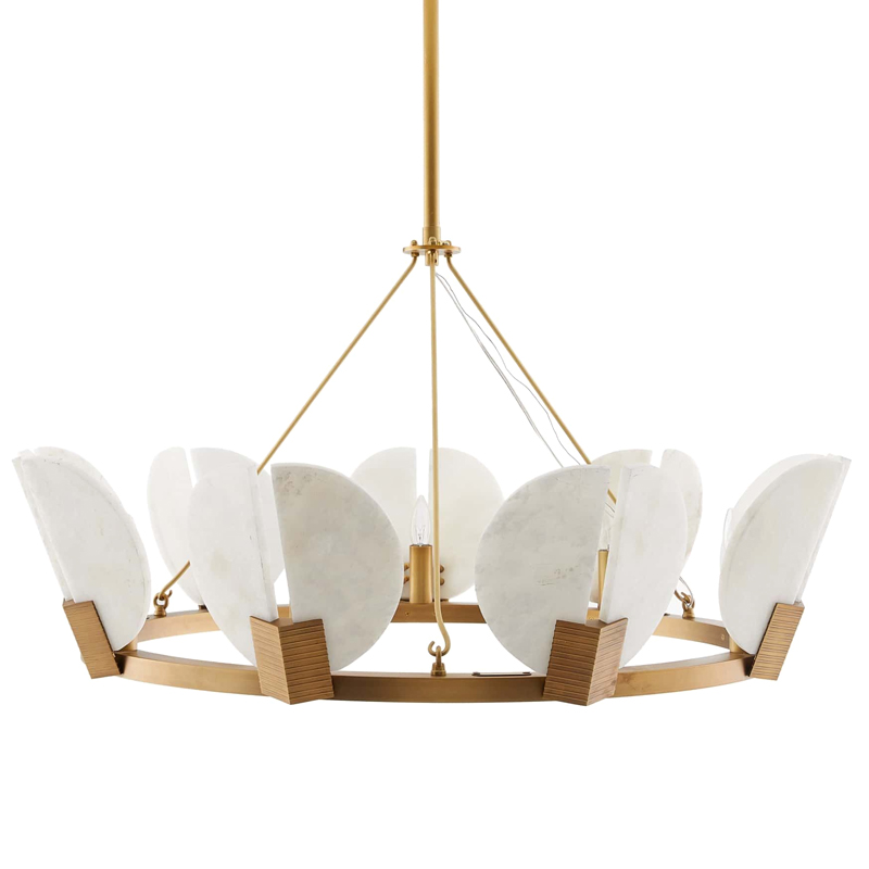 Люстра Arteriors SIERRA CHANDELIER GOLD Золотой Белый в Нижнем Новгороде | Loft Concept 