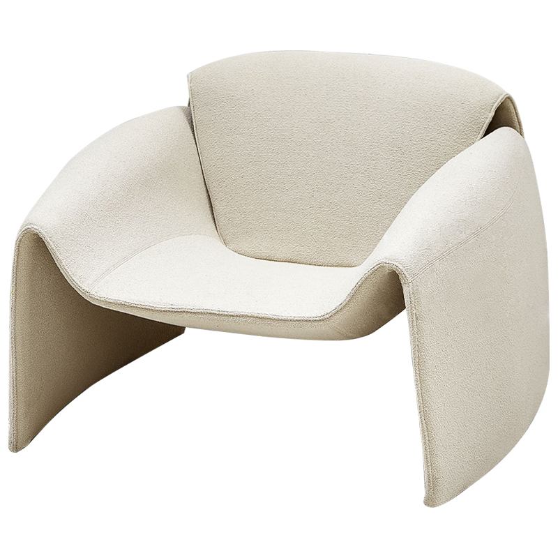 Кресло бежевое в стиле минимализм Chani Beige Armchair Бежевый в Нижнем Новгороде | Loft Concept 