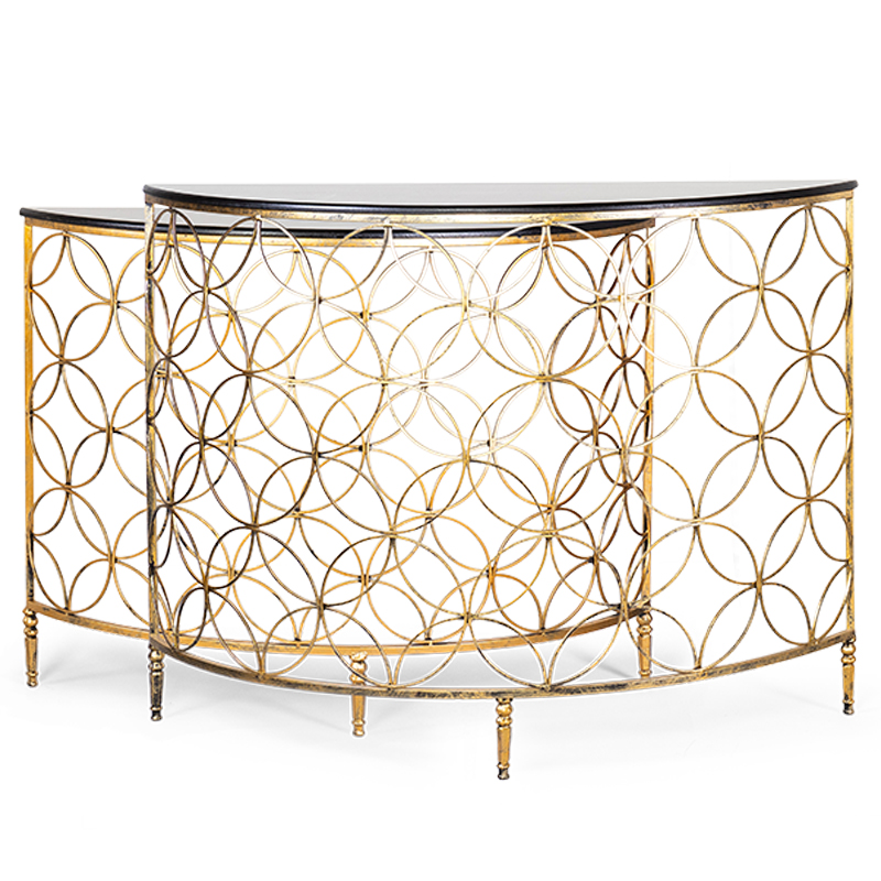 Комплект консолей Gold Lace Console Золотой в Нижнем Новгороде | Loft Concept 